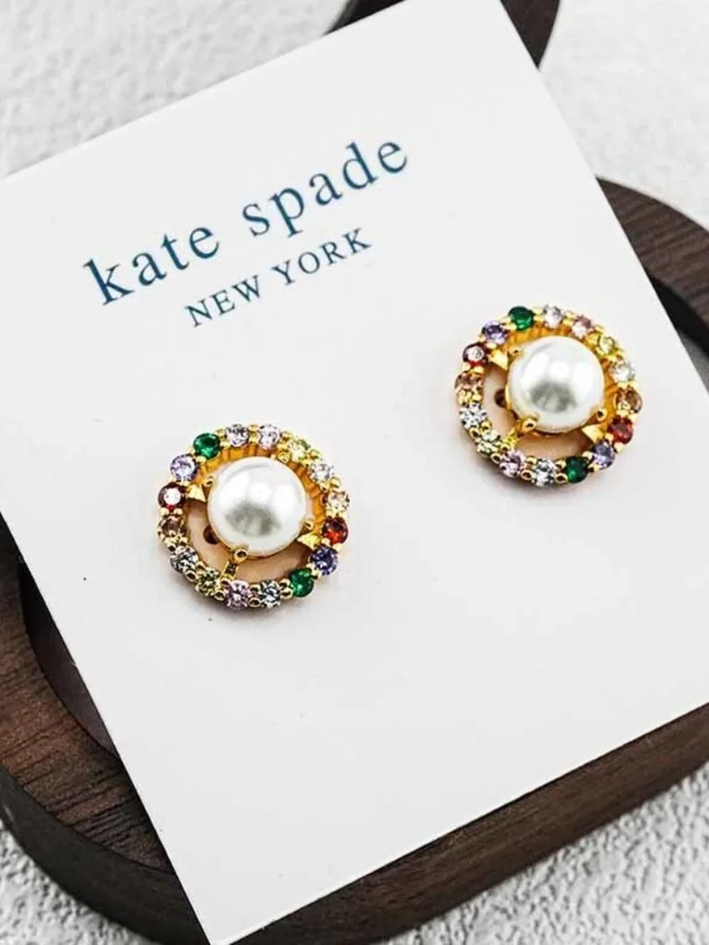 Kate Spade Multi-Gem Inlaid Stud Earrings